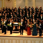 Einsingen und Aufstellung Konzert