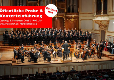 Öffentliche Probe am 3. November im Erika-Haus (UKE)