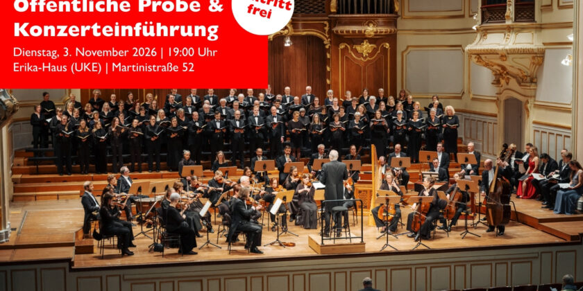 Öffentliche Probe am 3. November im Erika-Haus (UKE)