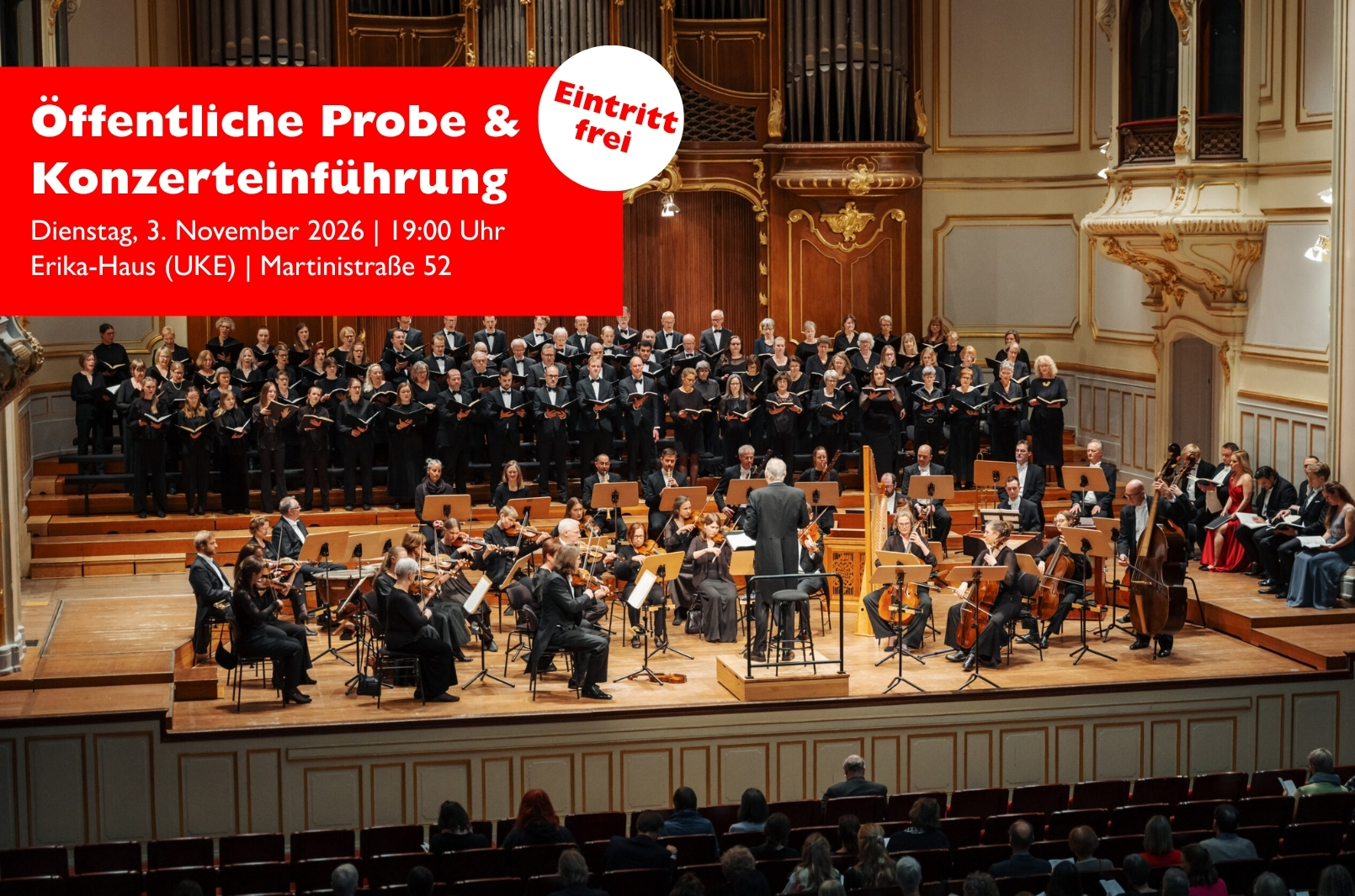 Öffentliche Probe am 3. November im Erika-Haus (UKE)